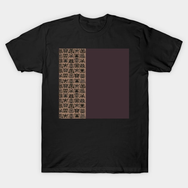 Mid Century Tiki Mask Pattern T-Shirt by PauHanaDesign